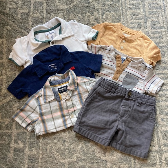 Baby Boy Multi Brand Short Sleeves and Shorts Bundle Size 12 Months - Picture 1 of 6
